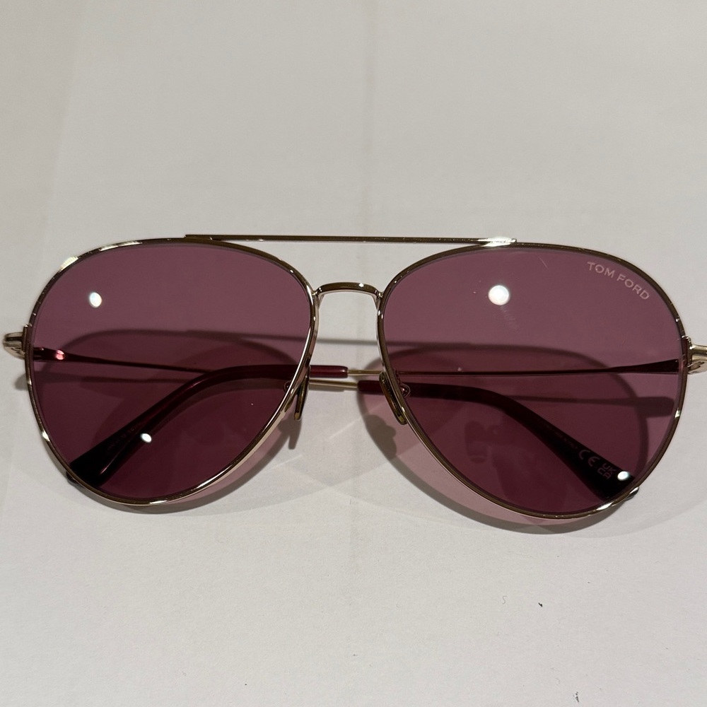 Tom Ford Rose-Tinted Aviator Sunglasses